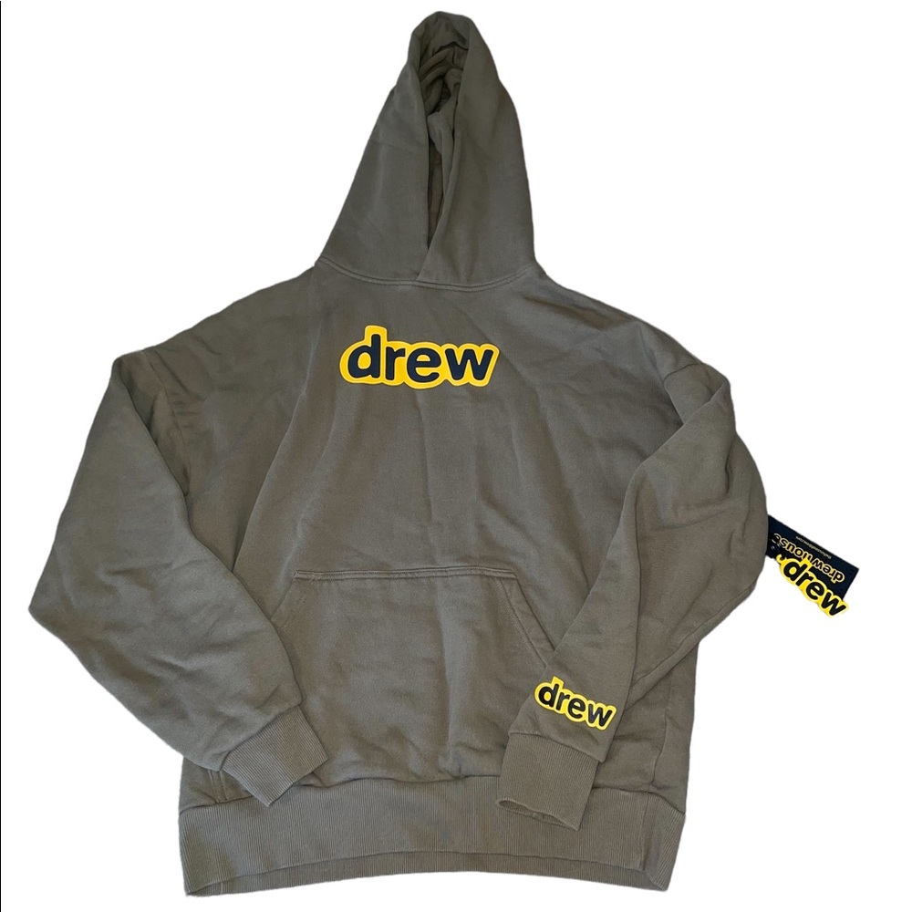 Drew house mens S olive green hoodie NWT